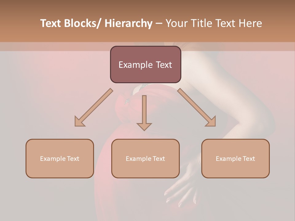 Pregnant Red Dress PowerPoint Template