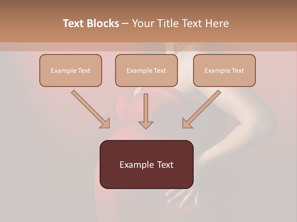 Pregnant Red Dress PowerPoint Template