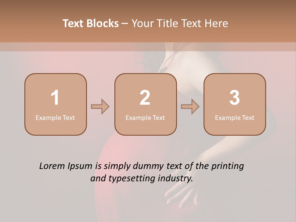 Pregnant Red Dress PowerPoint Template