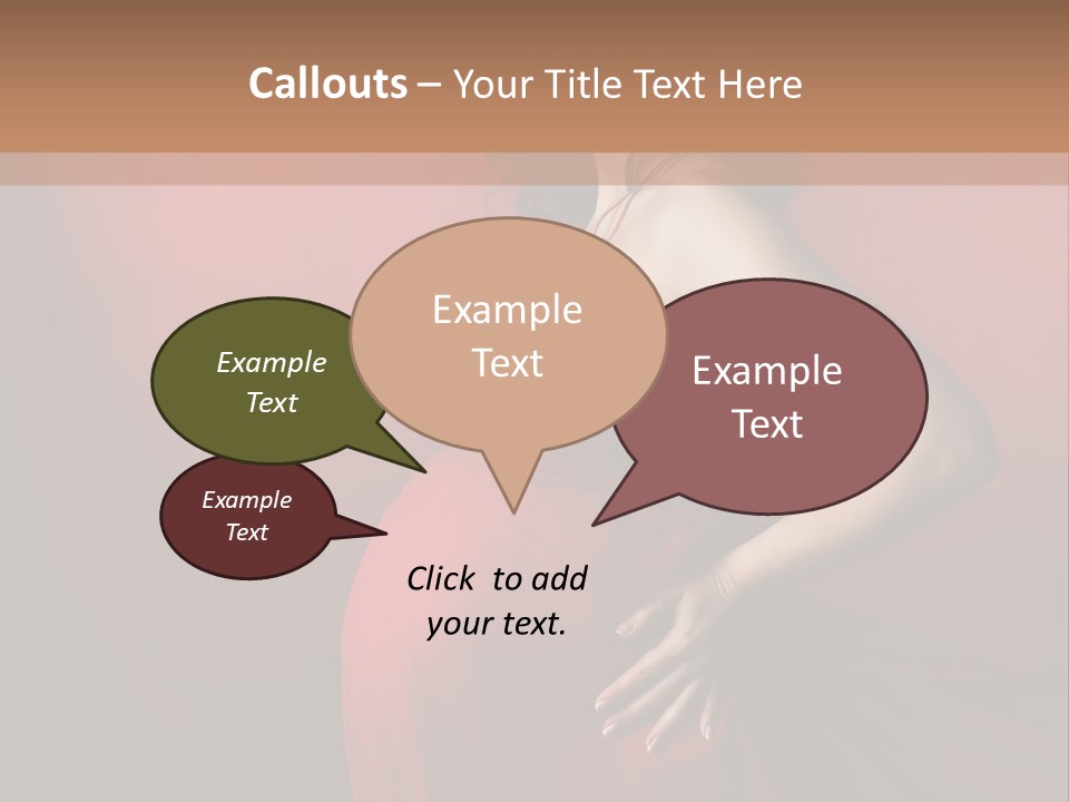 Pregnant Red Dress PowerPoint Template