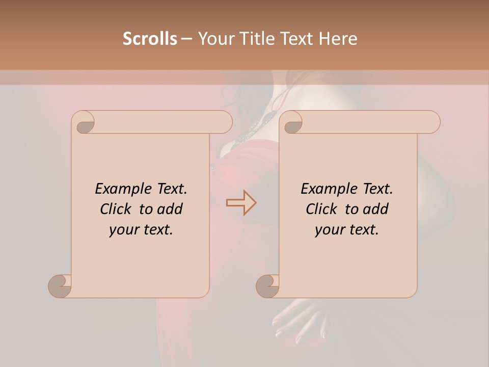 Pregnant Red Dress PowerPoint Template