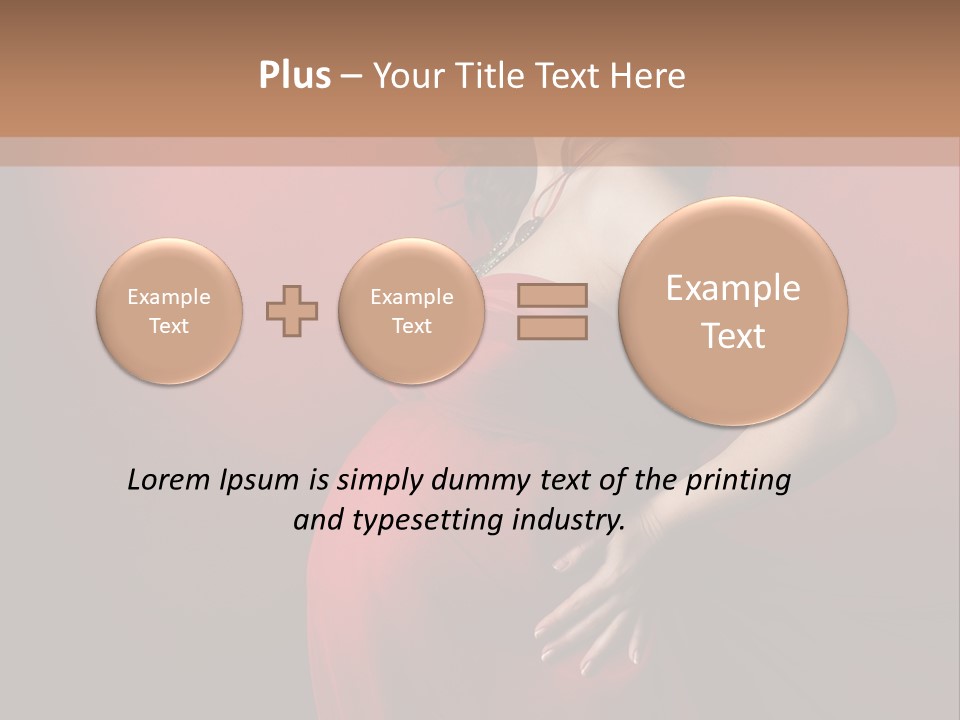 Pregnant Red Dress PowerPoint Template