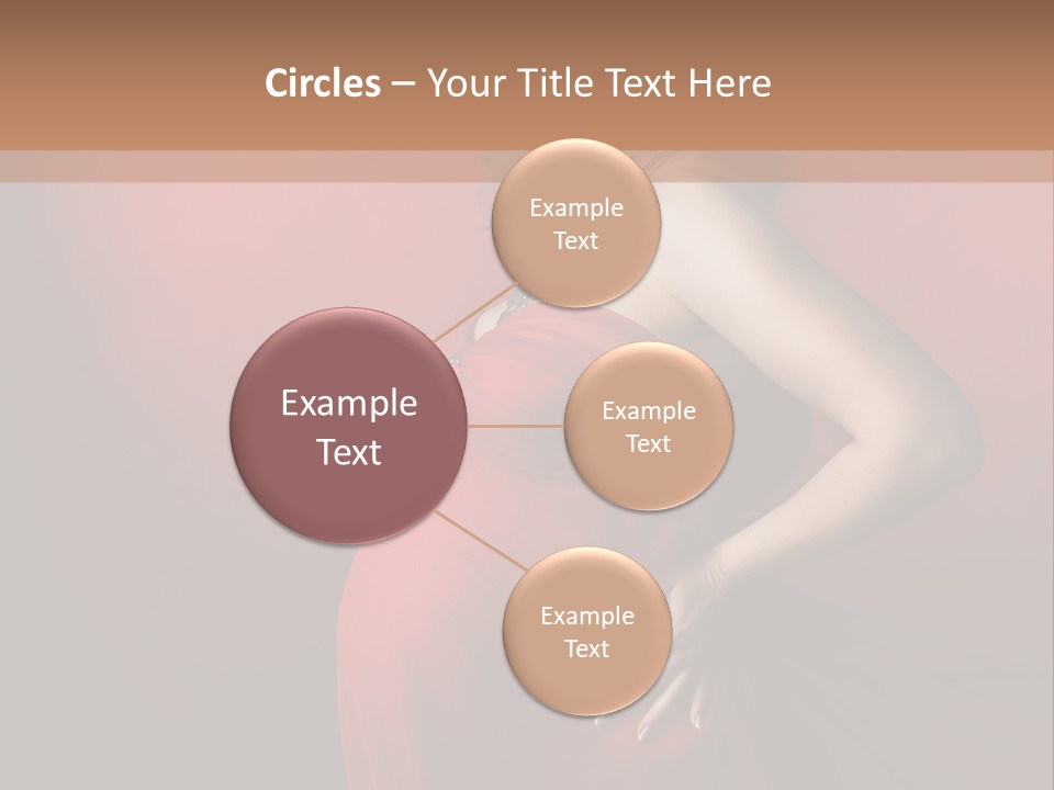 Pregnant Red Dress PowerPoint Template