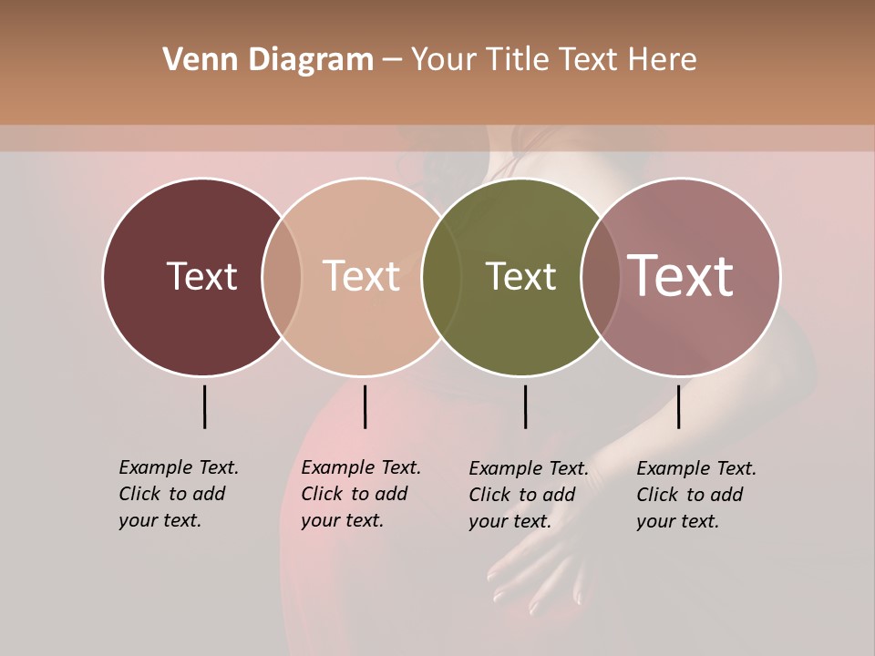 Pregnant Red Dress PowerPoint Template