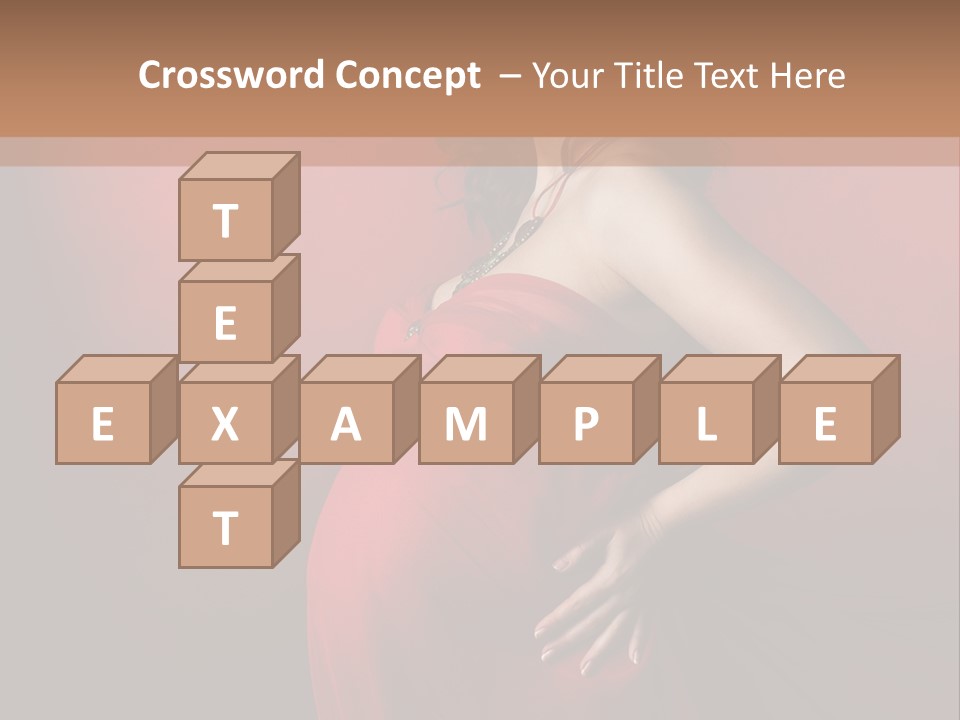 Pregnant Red Dress PowerPoint Template