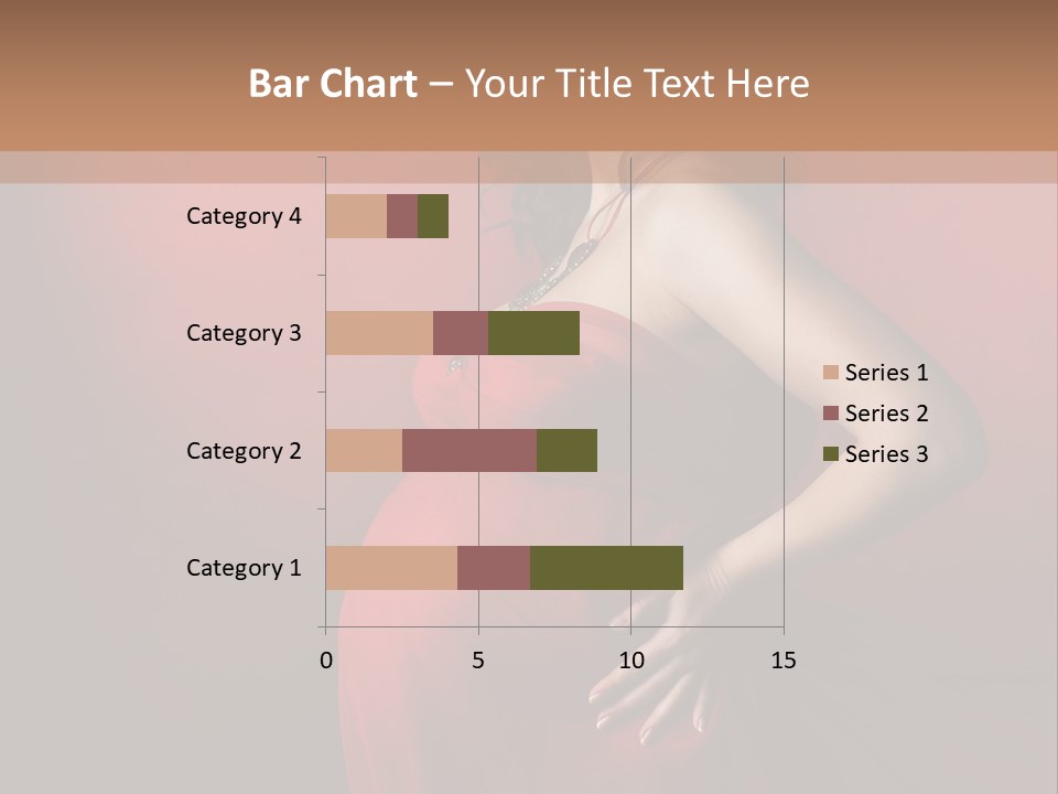 Pregnant Red Dress PowerPoint Template