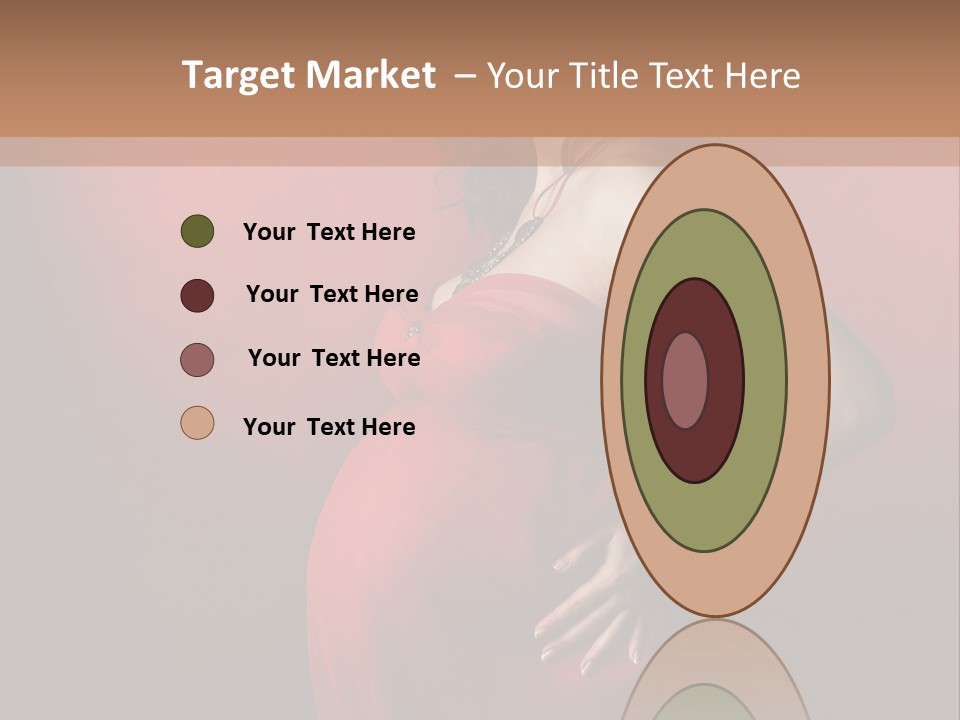 Pregnant Red Dress PowerPoint Template