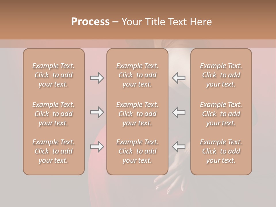 Pregnant Red Dress PowerPoint Template
