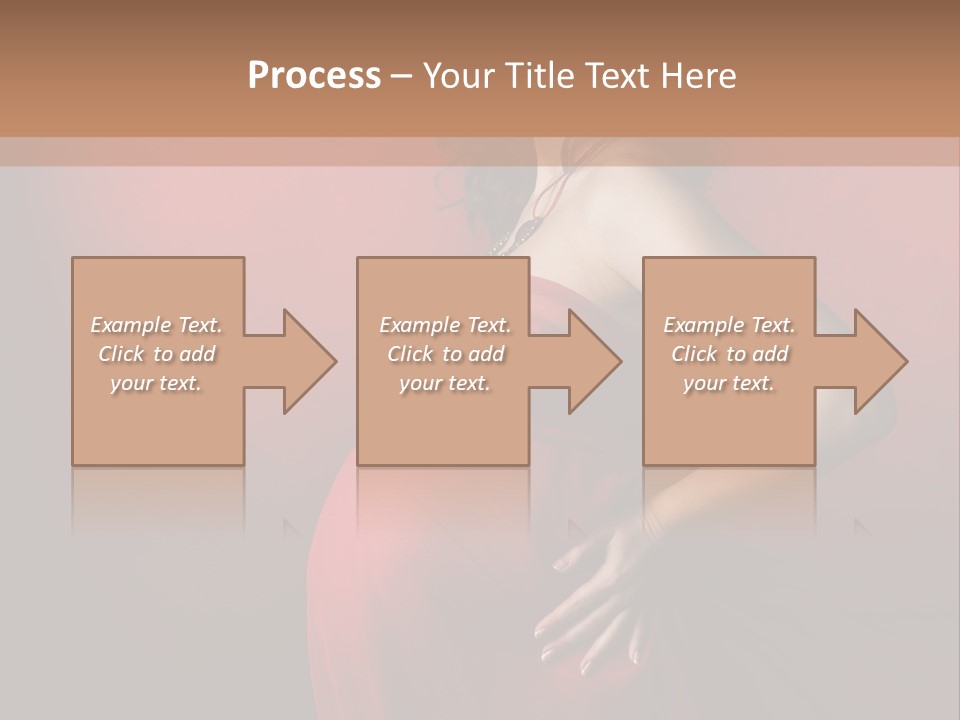 Pregnant Red Dress PowerPoint Template