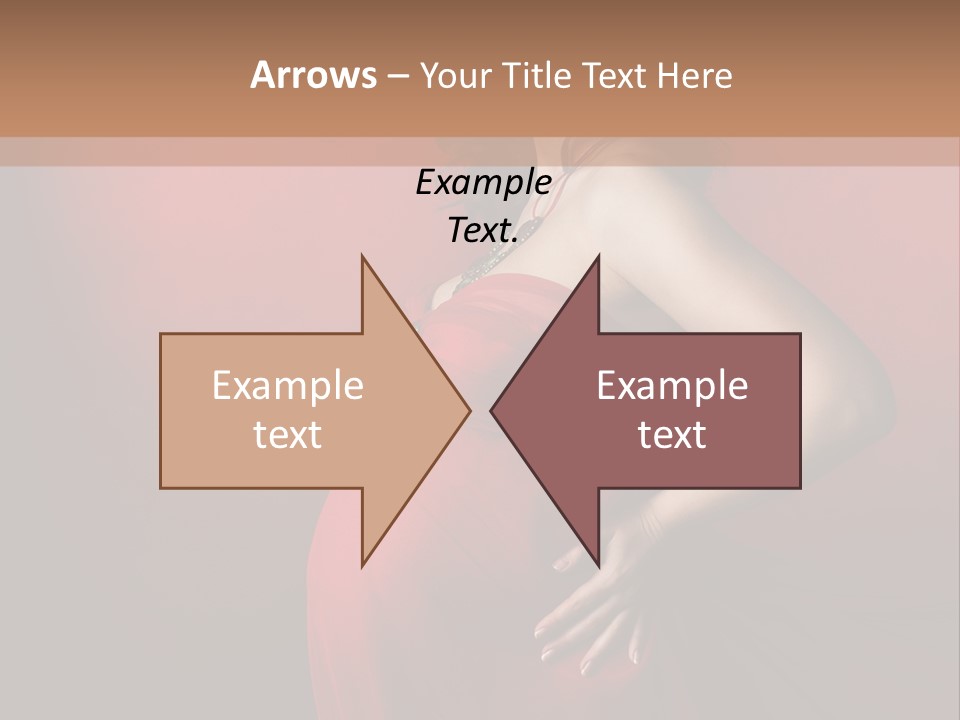 Pregnant Red Dress PowerPoint Template