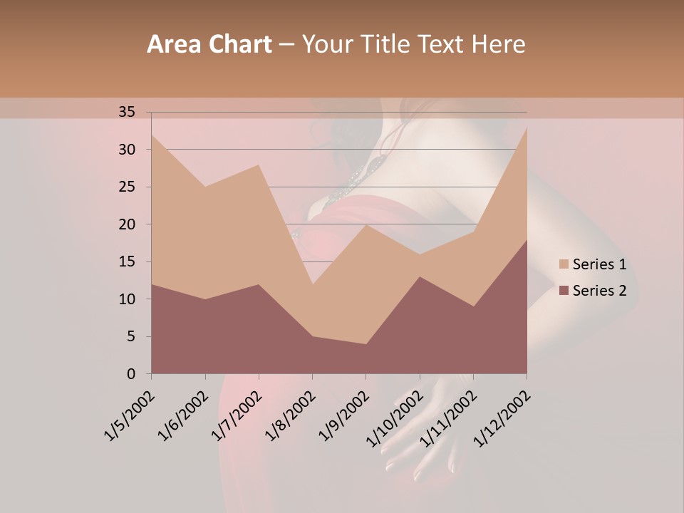 Pregnant Red Dress PowerPoint Template