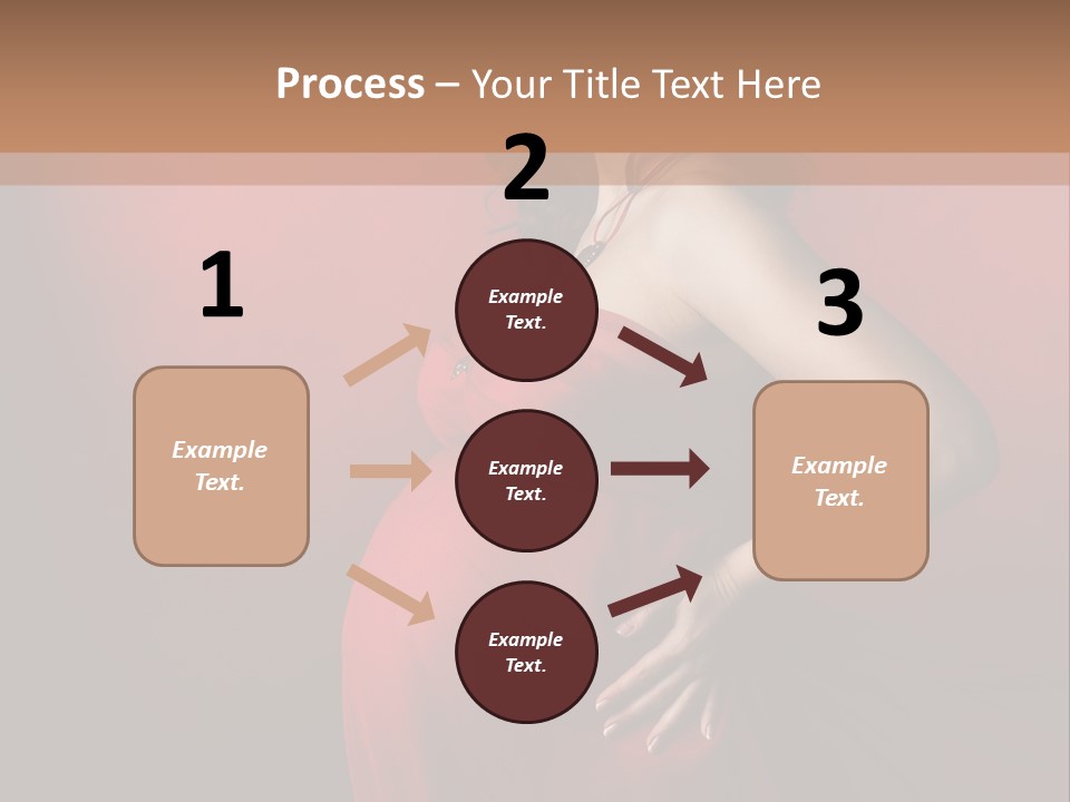 Pregnant Red Dress PowerPoint Template