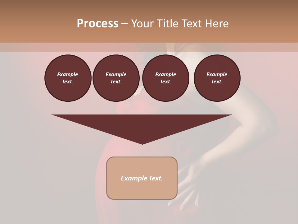 Pregnant Red Dress PowerPoint Template