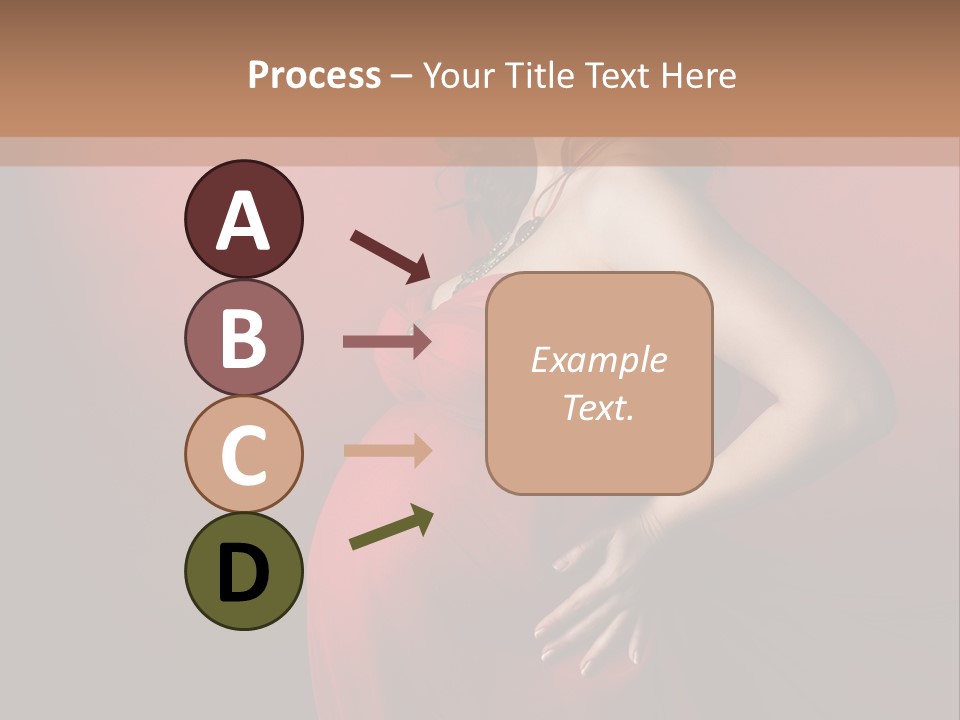 Pregnant Red Dress PowerPoint Template
