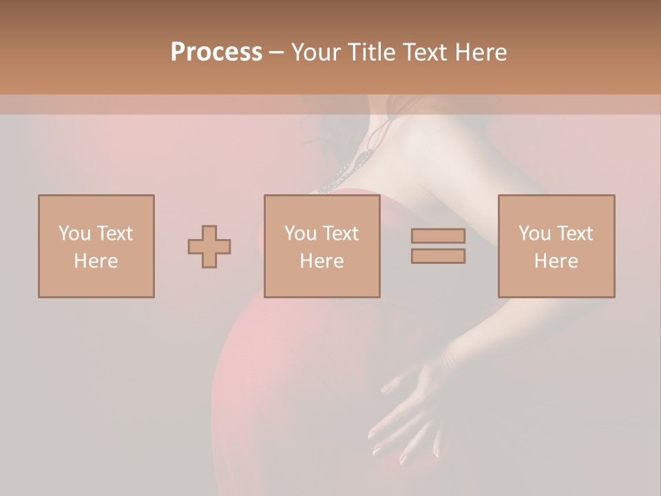 Pregnant Red Dress PowerPoint Template