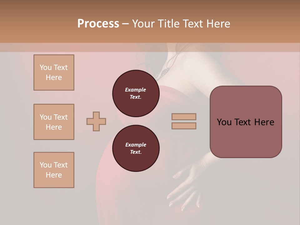 Pregnant Red Dress PowerPoint Template
