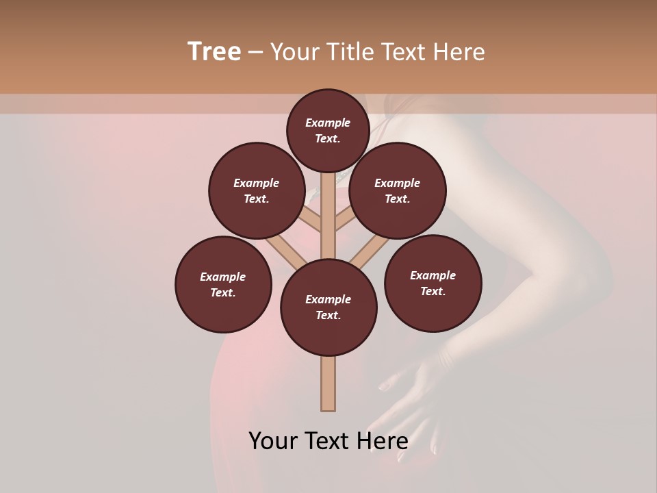 Pregnant Red Dress PowerPoint Template