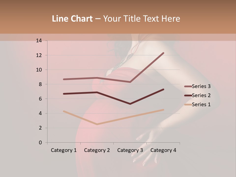 Pregnant Red Dress PowerPoint Template