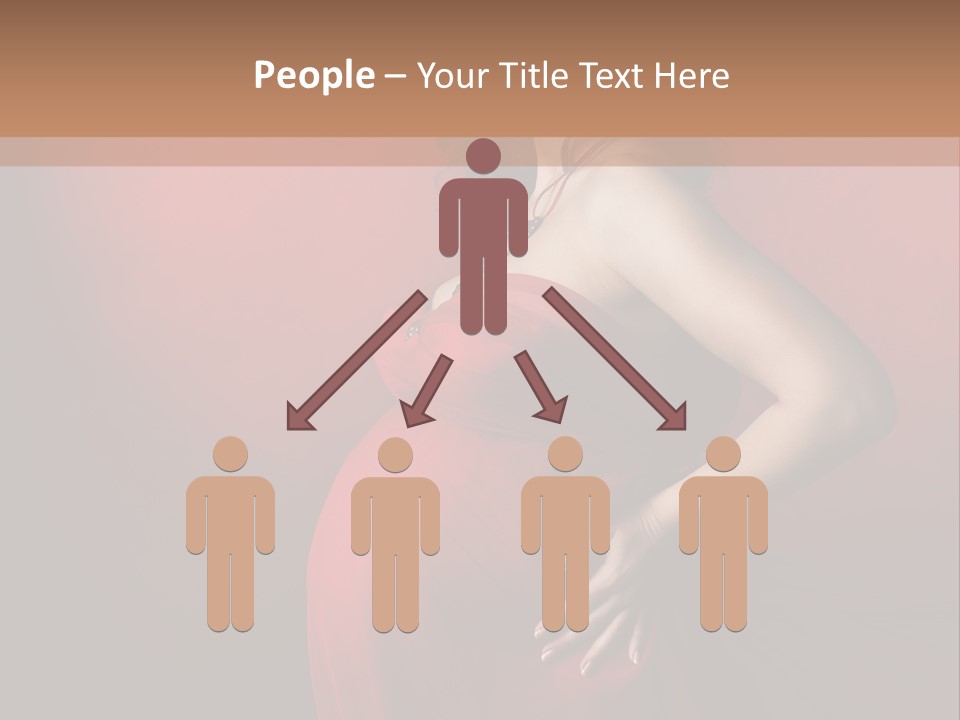 Pregnant Red Dress PowerPoint Template