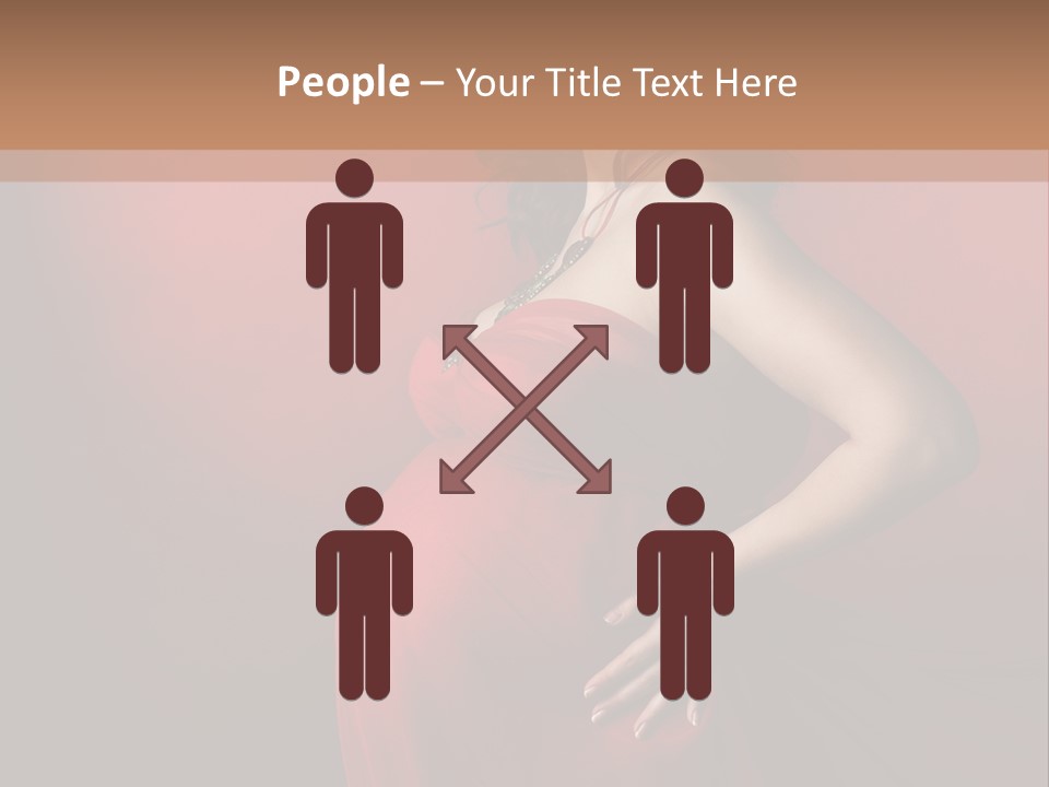 Pregnant Red Dress PowerPoint Template