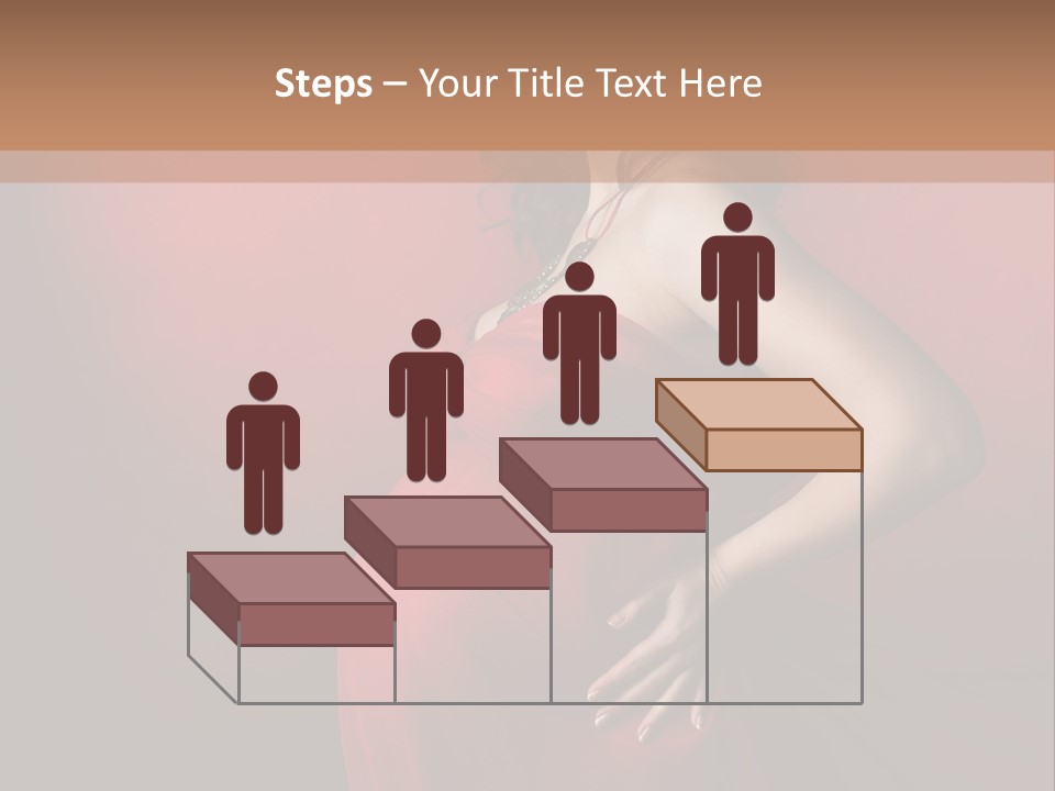 Pregnant Red Dress PowerPoint Template
