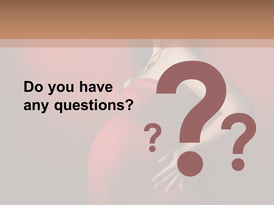 Pregnant Red Dress PowerPoint Template