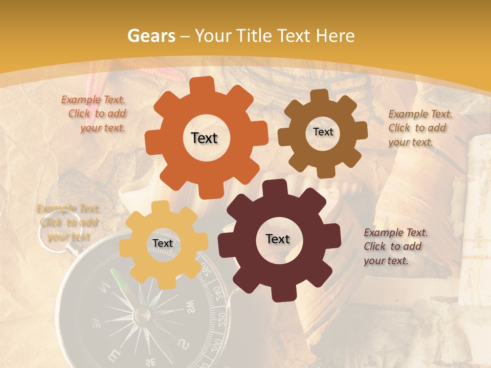 Spiral Antique Frigate PowerPoint Template