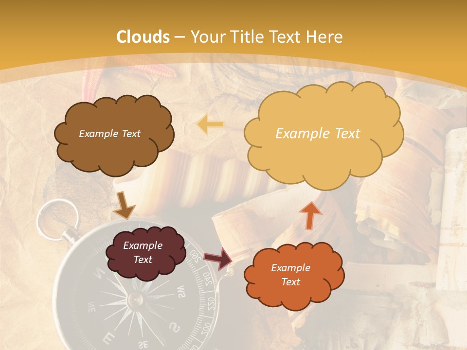 Spiral Antique Frigate PowerPoint Template