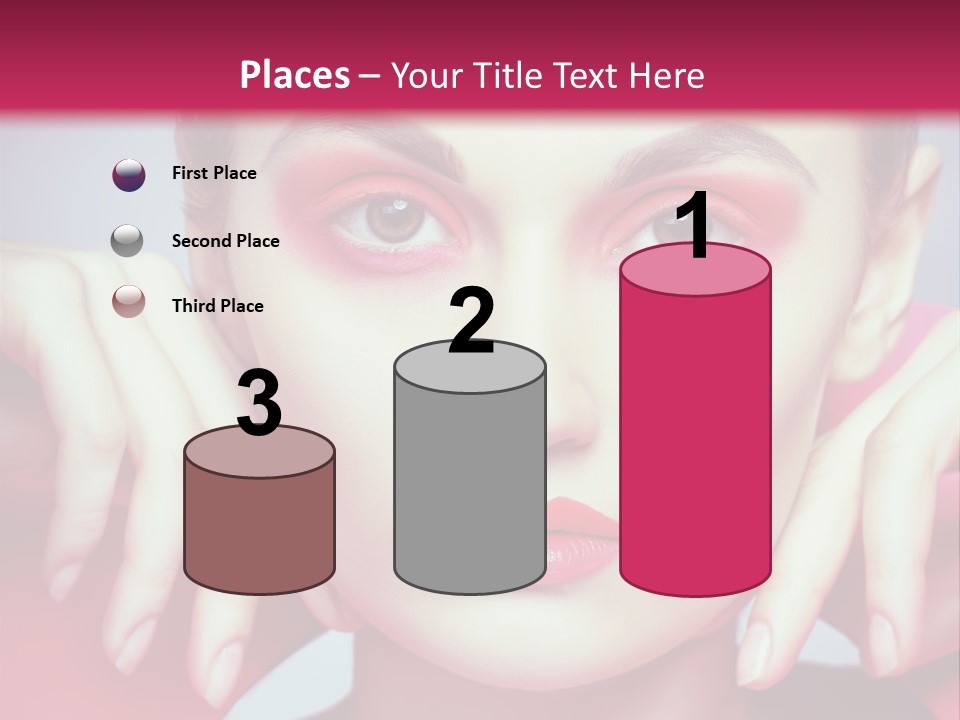 Model Posing Hair PowerPoint Template