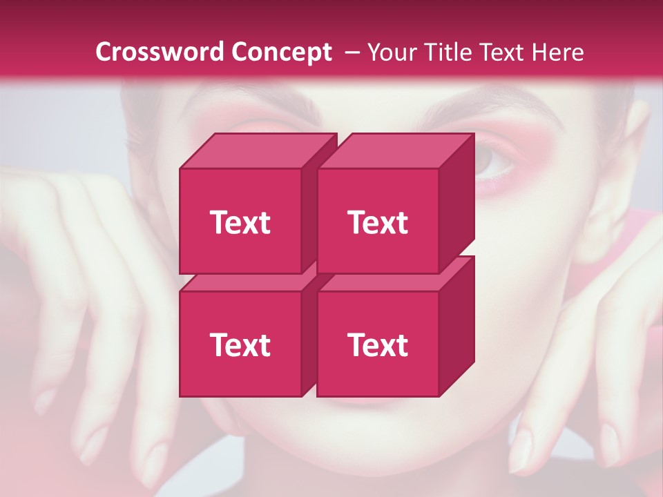 Model Posing Hair PowerPoint Template