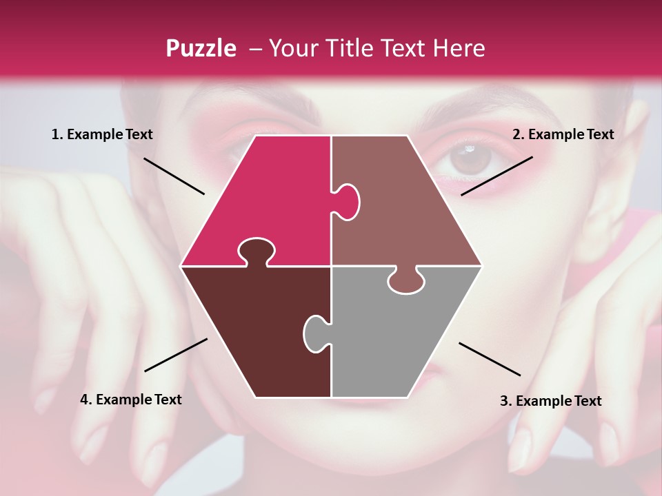 Model Posing Hair PowerPoint Template