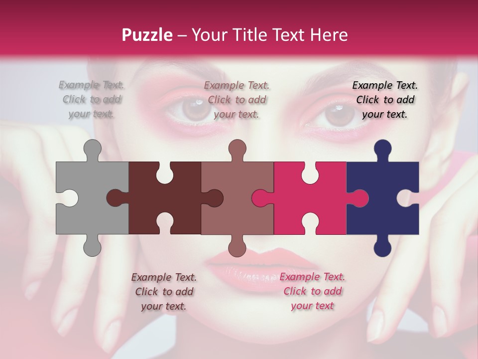 Model Posing Hair PowerPoint Template