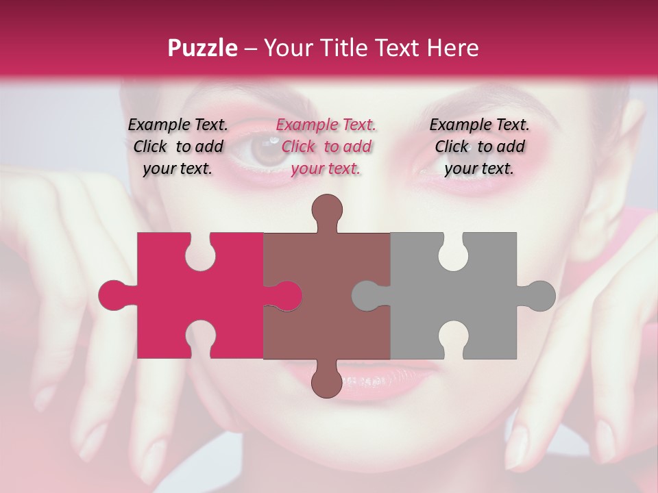 Model Posing Hair PowerPoint Template