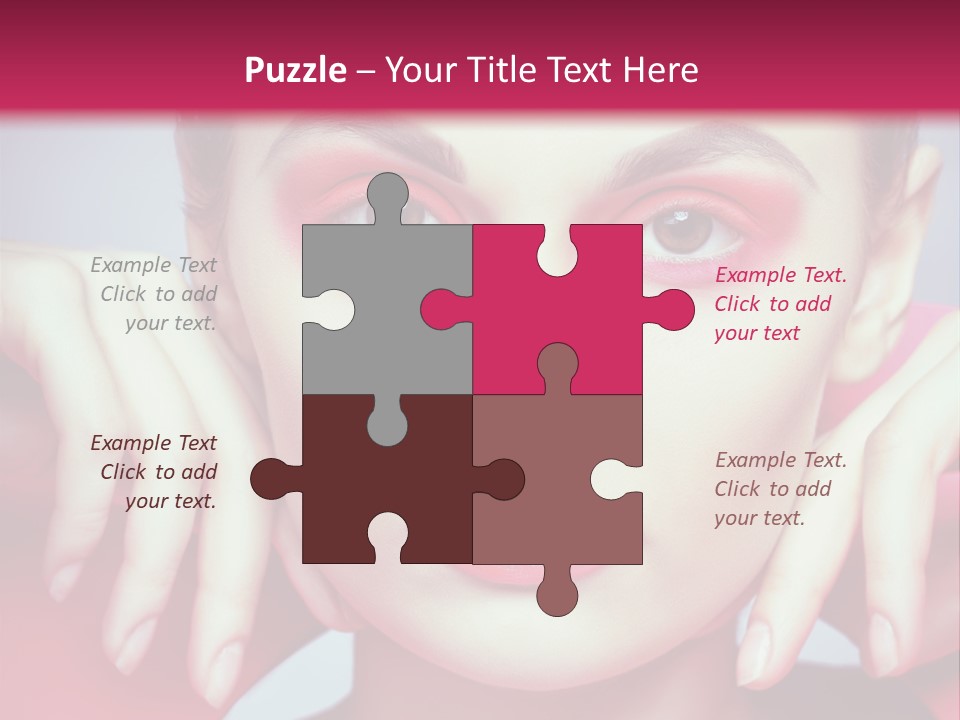 Model Posing Hair PowerPoint Template