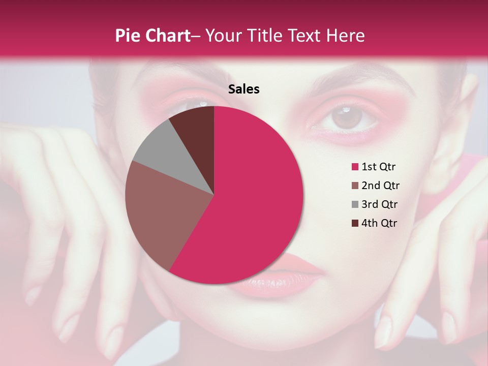 Model Posing Hair PowerPoint Template