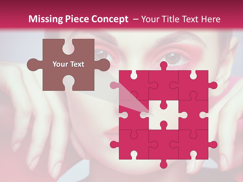 Model Posing Hair PowerPoint Template