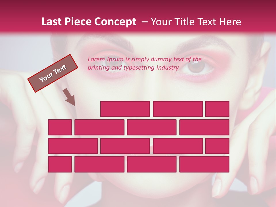 Model Posing Hair PowerPoint Template