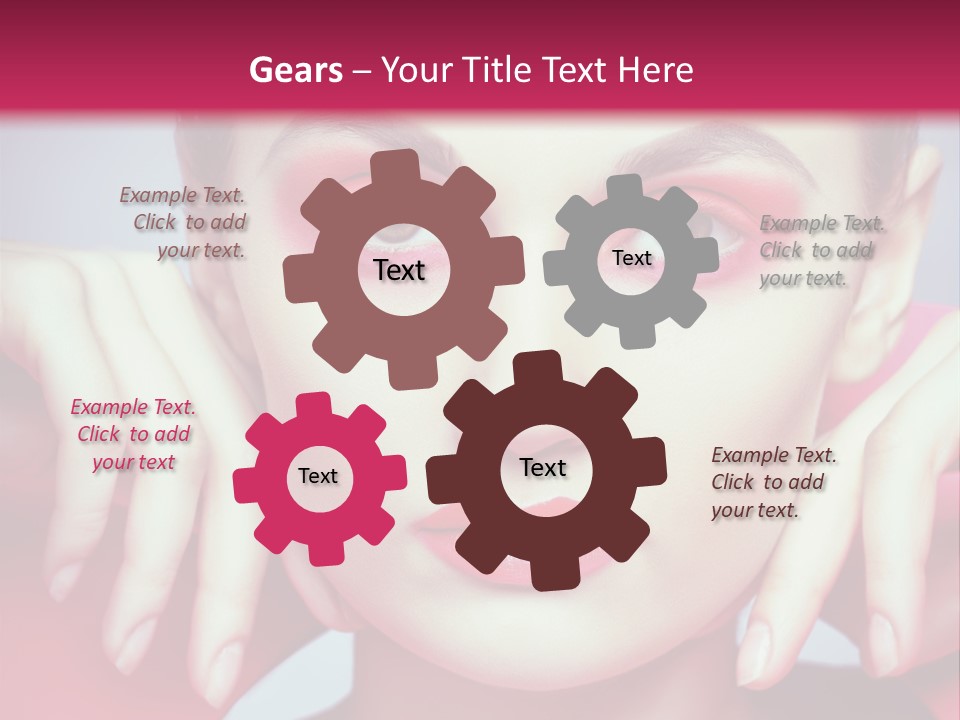 Model Posing Hair PowerPoint Template