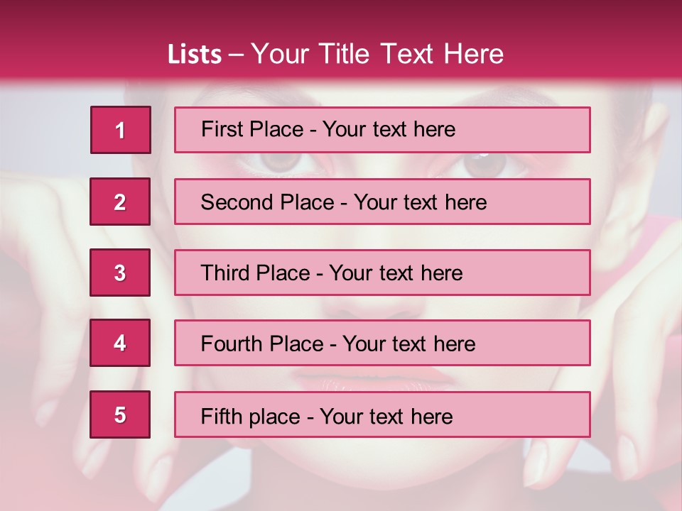 Model Posing Hair PowerPoint Template