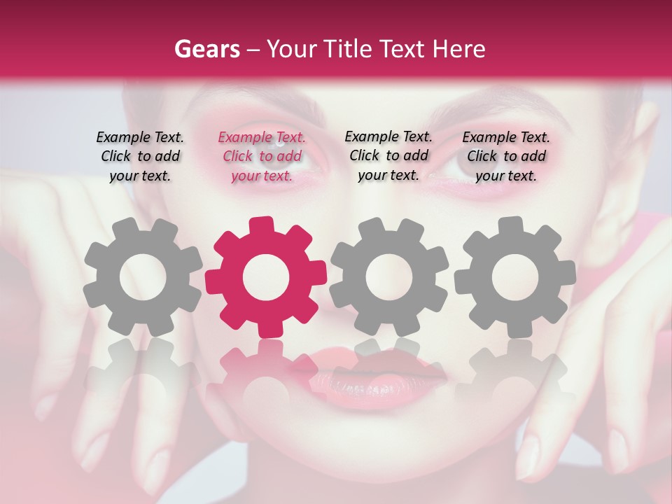 Model Posing Hair PowerPoint Template