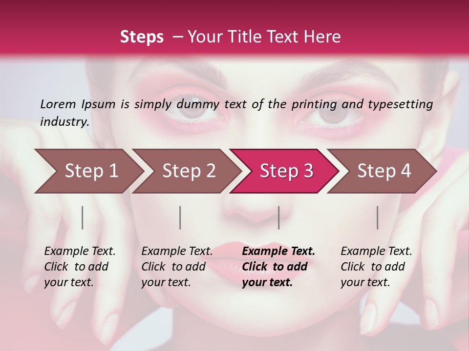 Model Posing Hair PowerPoint Template