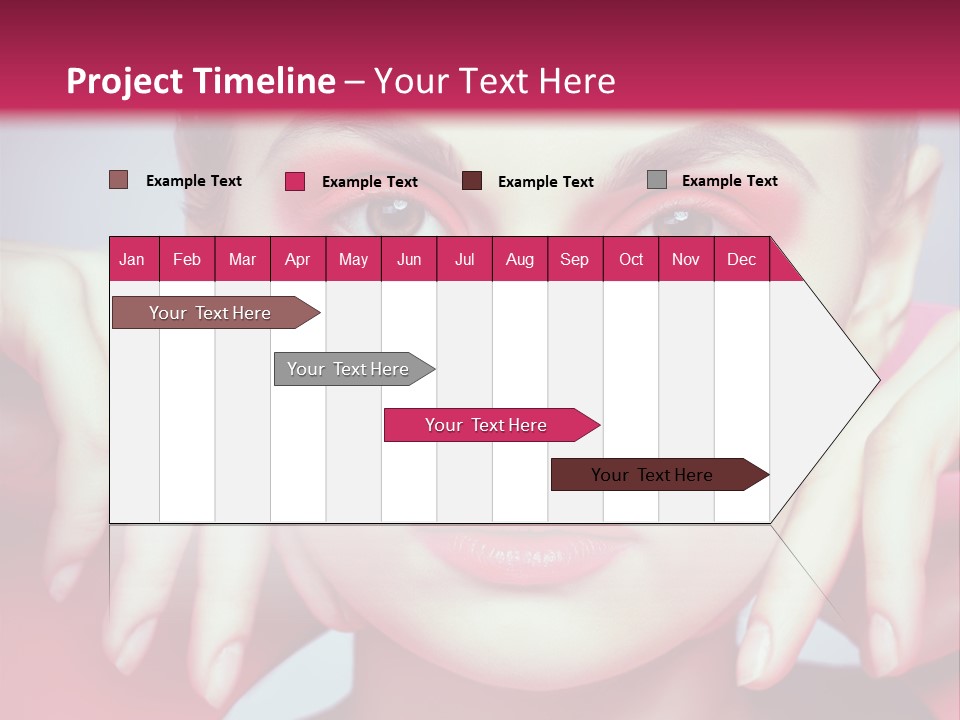 Model Posing Hair PowerPoint Template