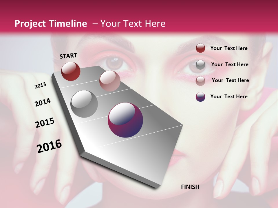 Model Posing Hair PowerPoint Template