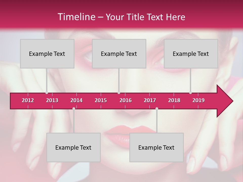 Model Posing Hair PowerPoint Template