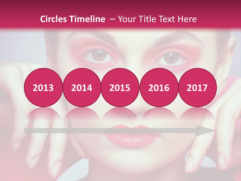 Model Posing Hair PowerPoint Template