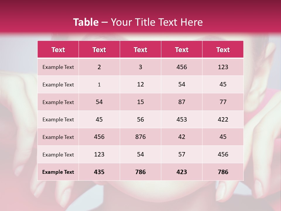 Model Posing Hair PowerPoint Template