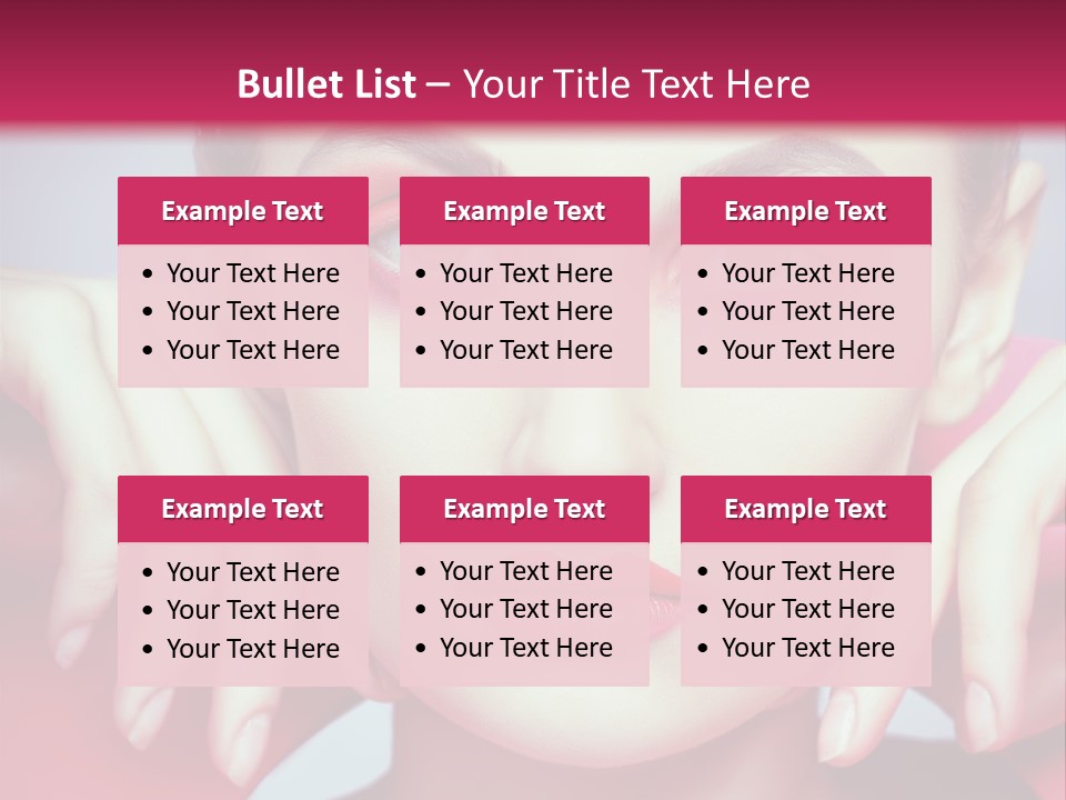 Model Posing Hair PowerPoint Template