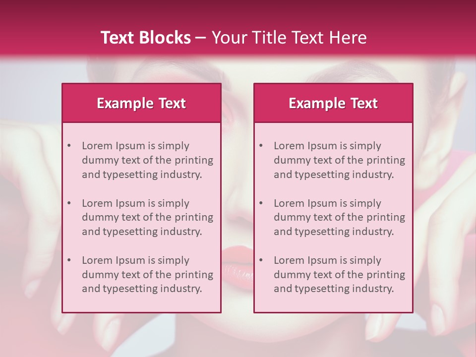 Model Posing Hair PowerPoint Template