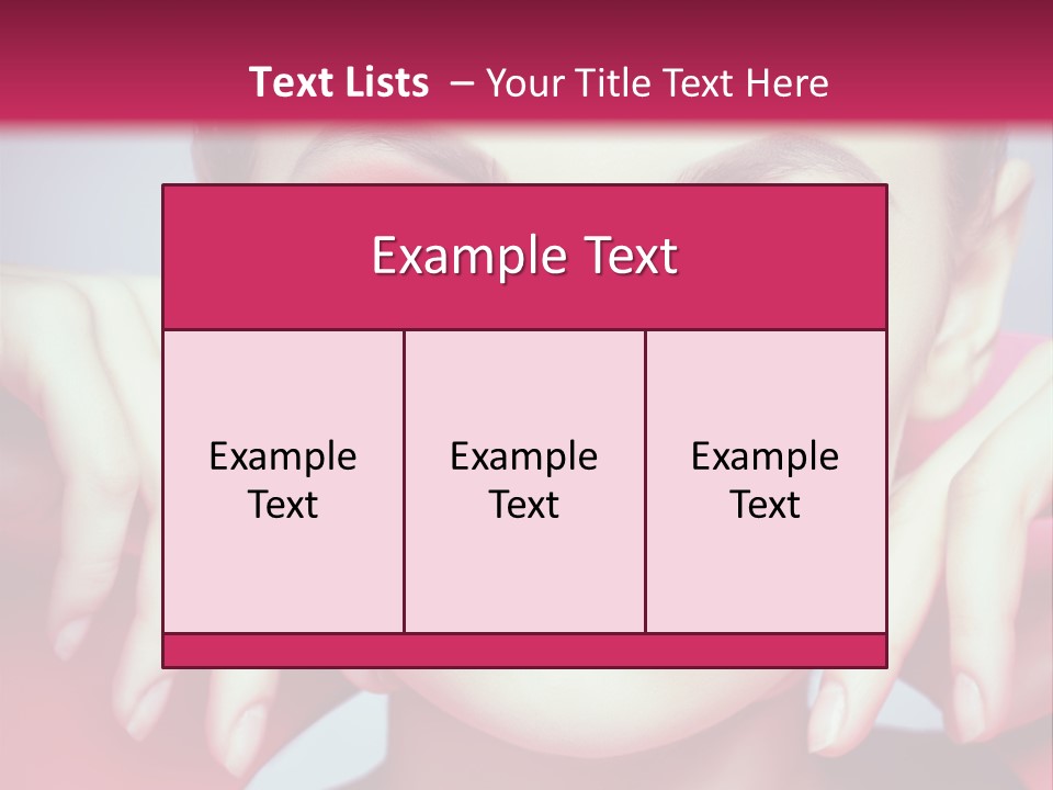 Model Posing Hair PowerPoint Template