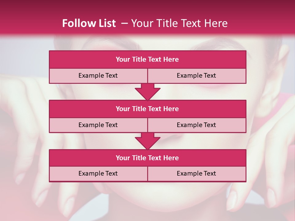 Model Posing Hair PowerPoint Template